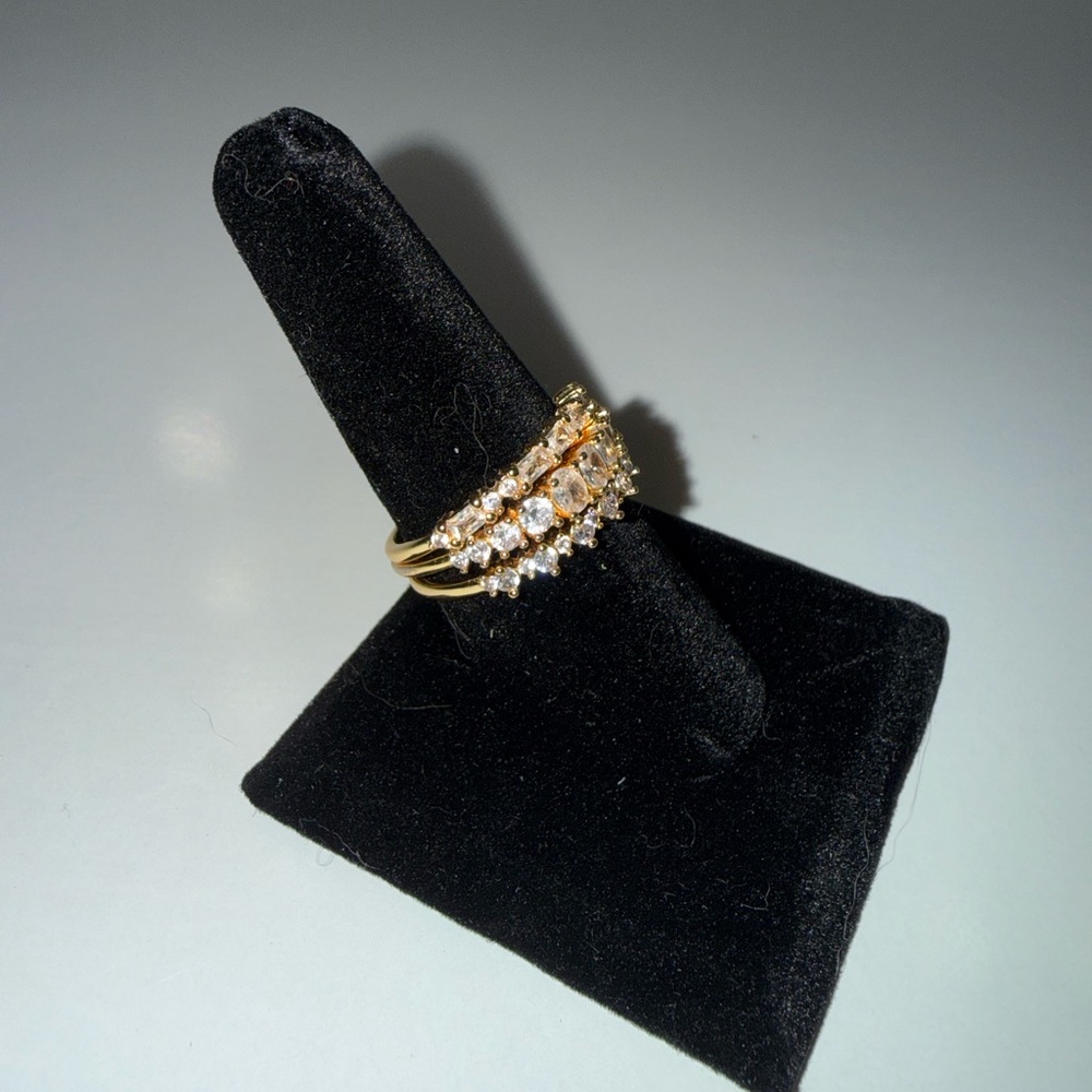Gold tone ring stack - Picture 2 of 5